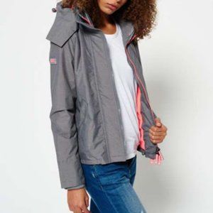 Superdry Windcheater Grey/Hot Pink S